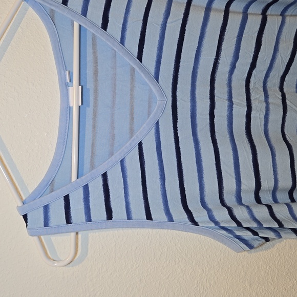 Gap Jersey Dress Blue Striped Size Large - Picture 2 of 4